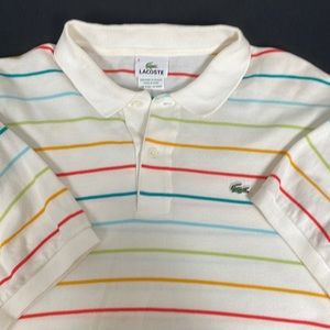 Lacoste size 6 Rainbow shirt